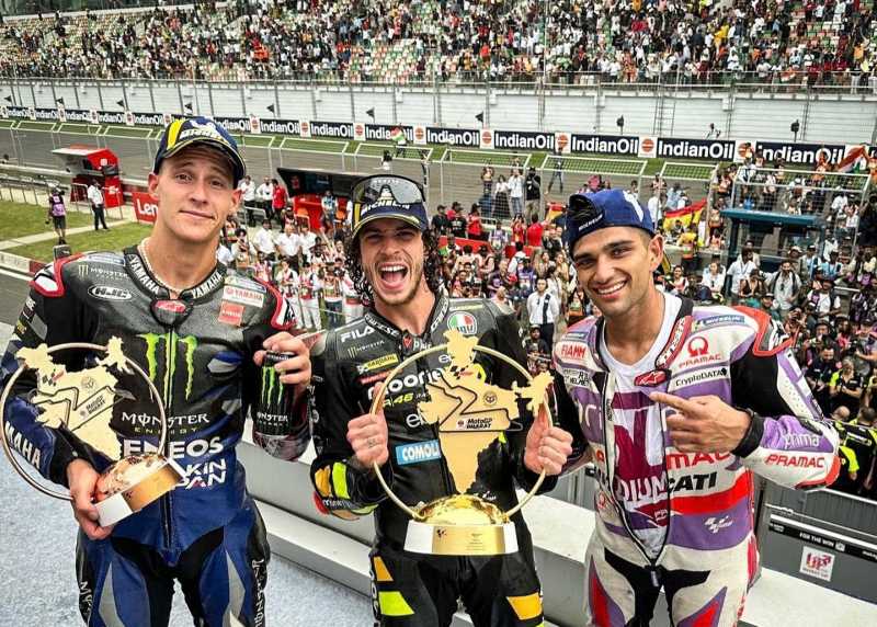 Hasil MotoGP India: Bagnaia Jatuh, Quartararo Podium! Hasil MotoGP India: Bagnaia Jatuh, Quartararo Podium!