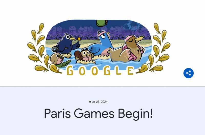 Google Doodle Hari Ini Rayakan Olimpiade Paris 2024 Google Doodle Hari Ini Rayakan Olimpiade Paris 2024