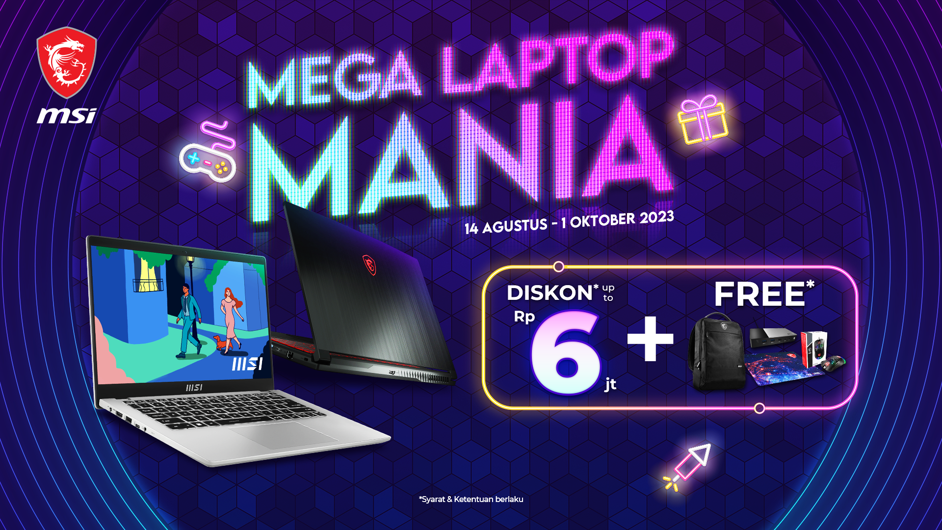 Laptop Gaming MSI Diskon Hingga Rp6 Juta, Dapat Bonus Lainnya Juga!
