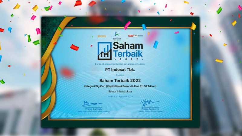 Indosat Ooredoo Hutchison Sabet Penghargaan 'Saham Terbaik 2022' Indosat Ooredoo Hutchison Sabet Penghargaan 'Saham Terbaik 2022'