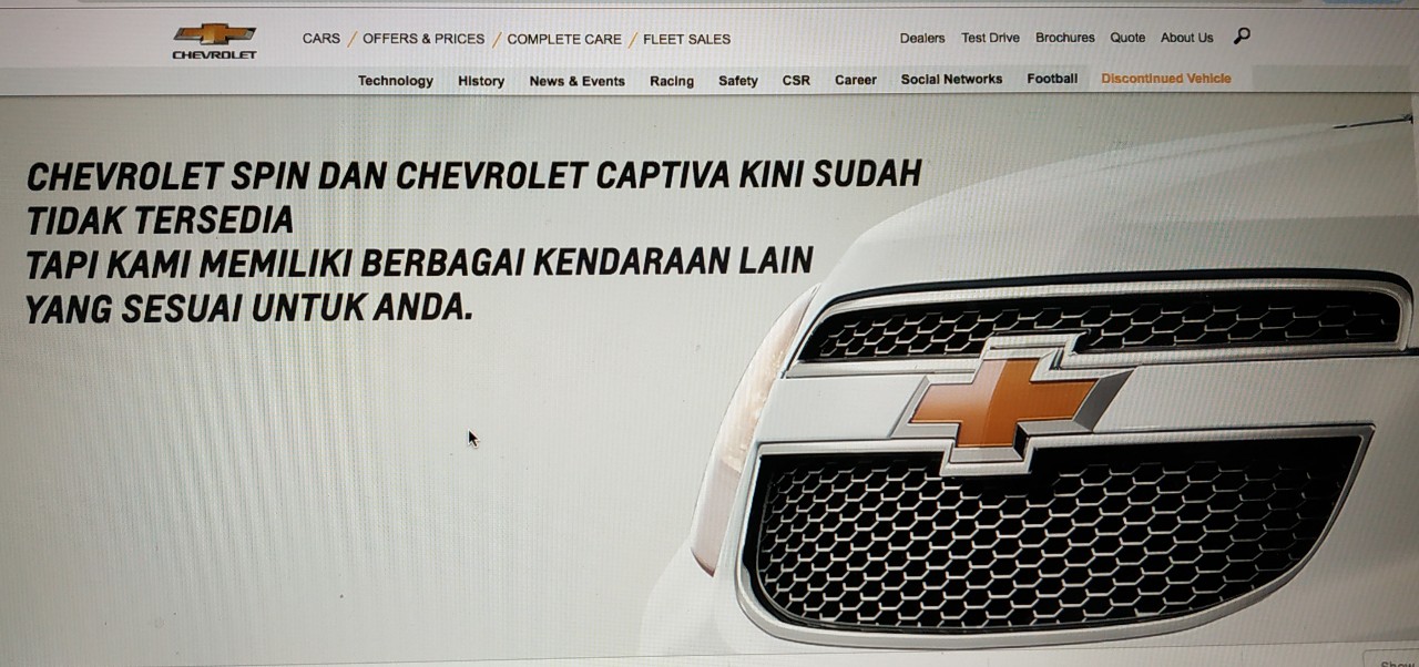 Mobil Amerika Rontok di Indonesia, Selamat Tinggal Chevrolet Captiva!