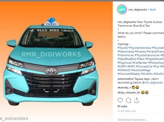 All New Avanza Taksi Bakal Kayak Begini Nih.. All New Avanza Taksi Bakal Kayak Begini Nih..