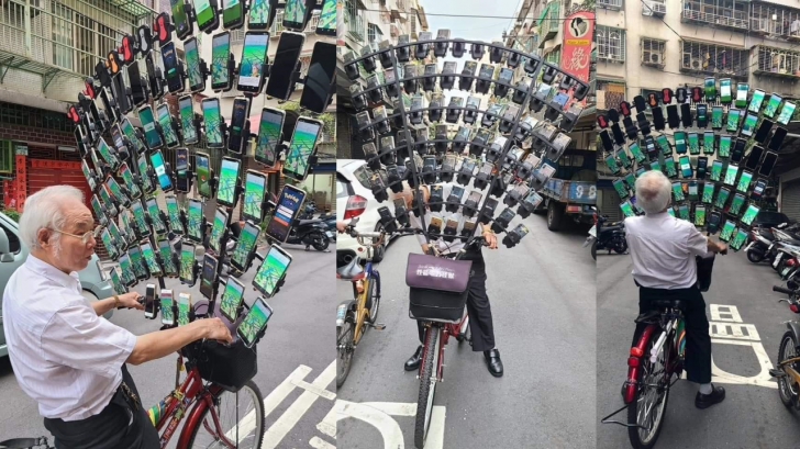 Kakek Ini Pakai 64 Ponsel Buat Main Pokemon Go Kakek Ini Pakai 64 Ponsel Buat Main Pokemon Go