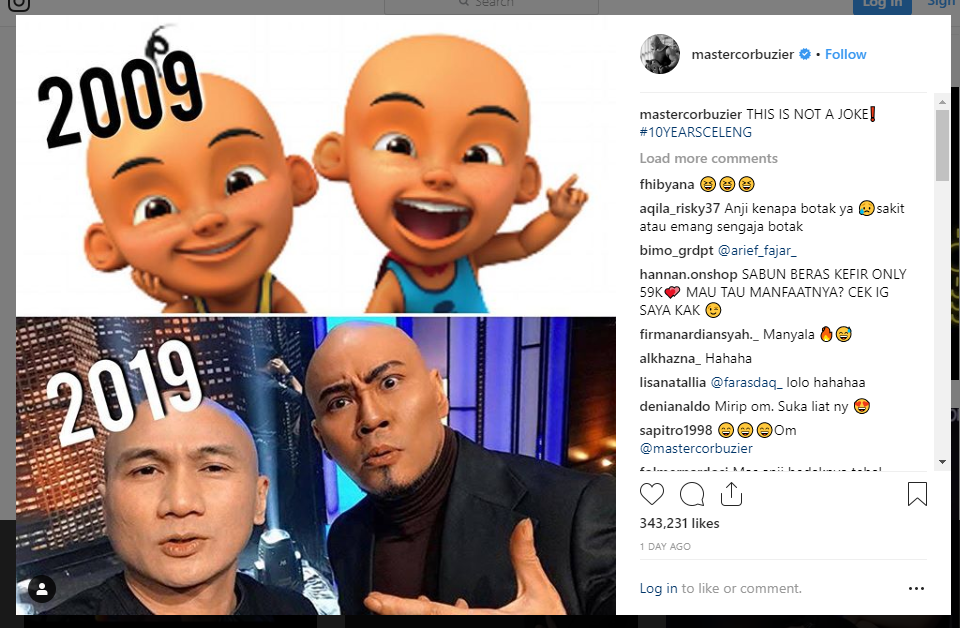 5 Foto #10yearchallenge Terkocak, Ada yang Pajang Foto Upin Ipin