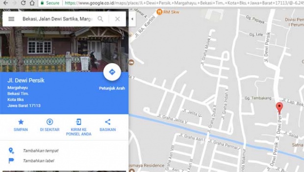 Jalan Dewi Sartika jadi Dewi Persik, Kota Bekasi Memprotes Google