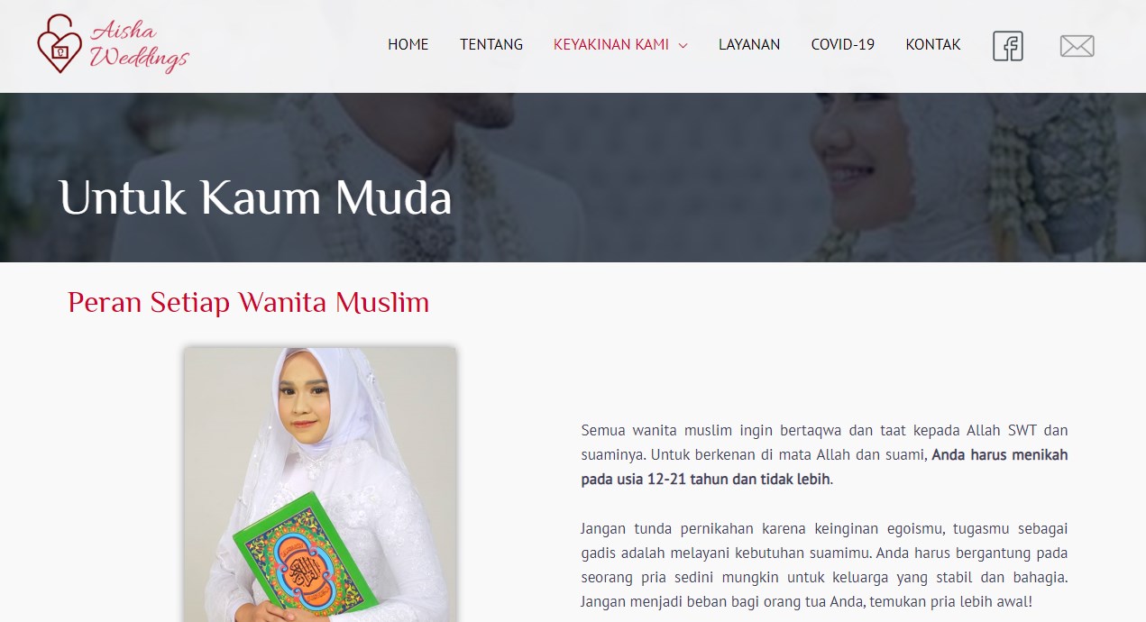 Alasan Situs Aisha Weddings Cuma Ingin Bikin Resah Masyarakat