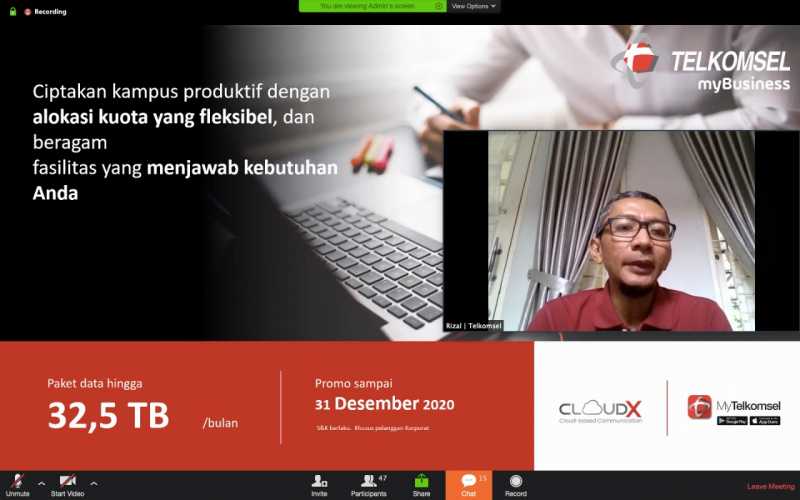 Telkomsel Siapkan Sampai 32,5TB Data Internet, Target 312 Kampus DKI Telkomsel Siapkan Sampai 32,5TB Data Internet, Target 312 Kampus DKI
