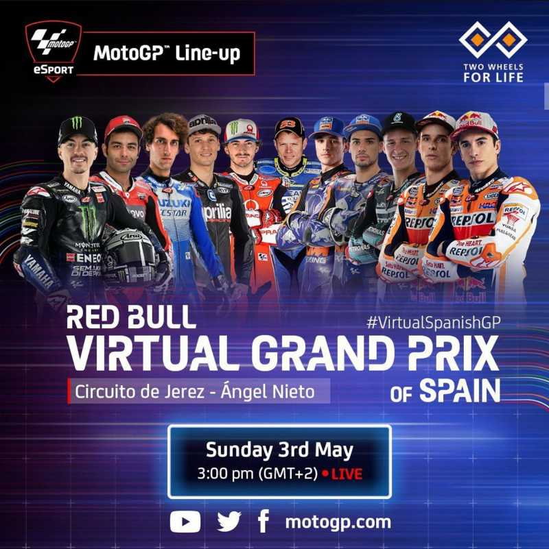 MotoGP Virtual Seri 3 di Spanyol, Ini Jajaran Pembalapnya!