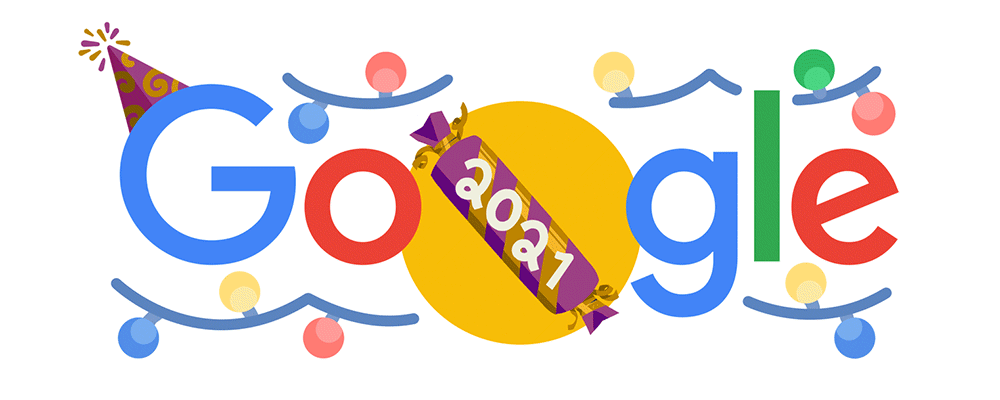 Google Doodle Meriahkan Malam Tahun Baru 2022