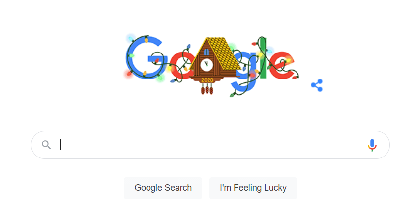 Google Doodle Rayakan Malam Tahun Baru