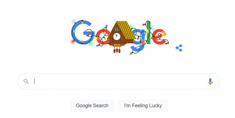 Google Doodle Rayakan Malam Tahun Baru