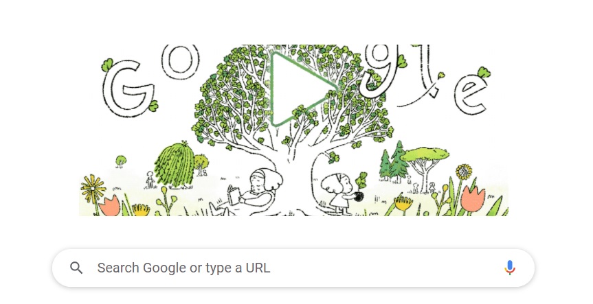 google doodle earth day