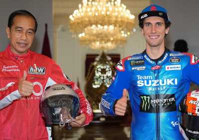  Indonesia Banget, Alex Rins Pakai Helm Motif Batik