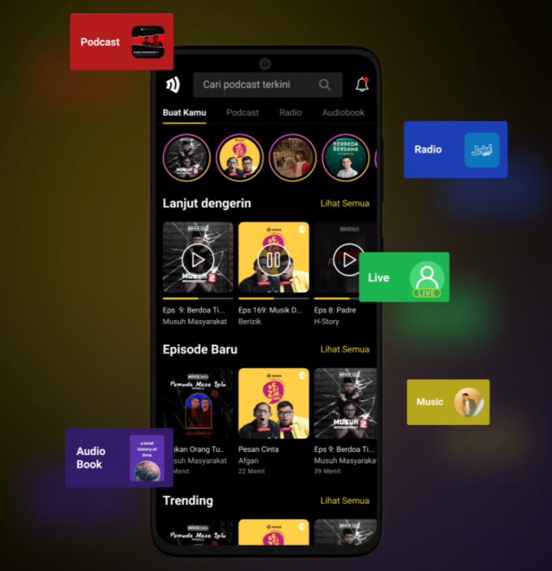 Platform Podcast Lokal NOICE Punya Fitur Mirip Clubhouse  