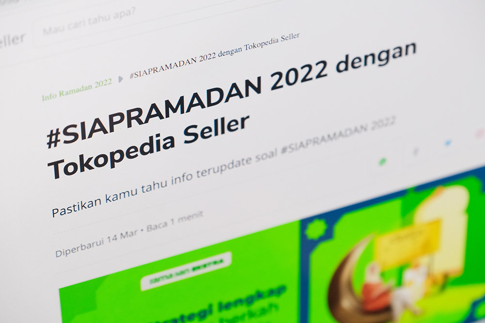 Kurikulum #SIAPRAMADAN 2022 untuk para pegiat usaha lokal di Tokopedia