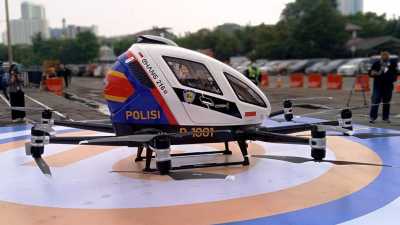 Polri Pamer Taksi Terbang, Siap Jadi Alat Patroli Canggih?
