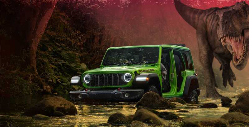 Jeep Wrangler 4xe Mojito, Ikon Adventure EV di 'Jurassic World Rebirth'