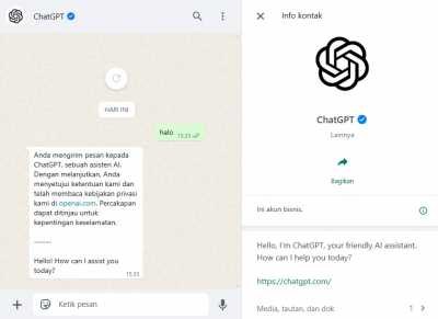 Makin Gampang Diakses, ChatGPT Hadir di WhatsApp