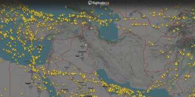 Video Flightradar24: Langit 'Kosong' Imbas Konflik Iran Israel