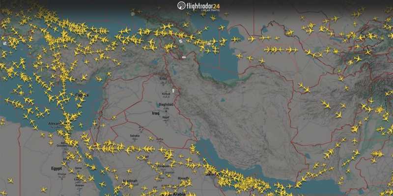 Video Flightradar24: Langit 'Kosong' Imbas Konflik Iran Israel