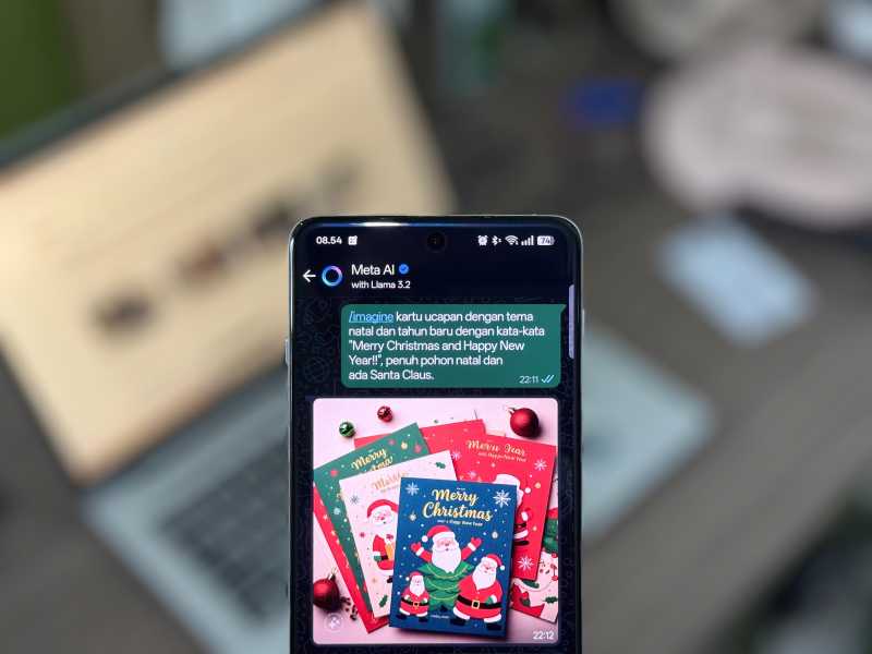 Bikin Kartu Natal dan Tahun Baru Gak Ribet dengan Meta AI WhatsApp
