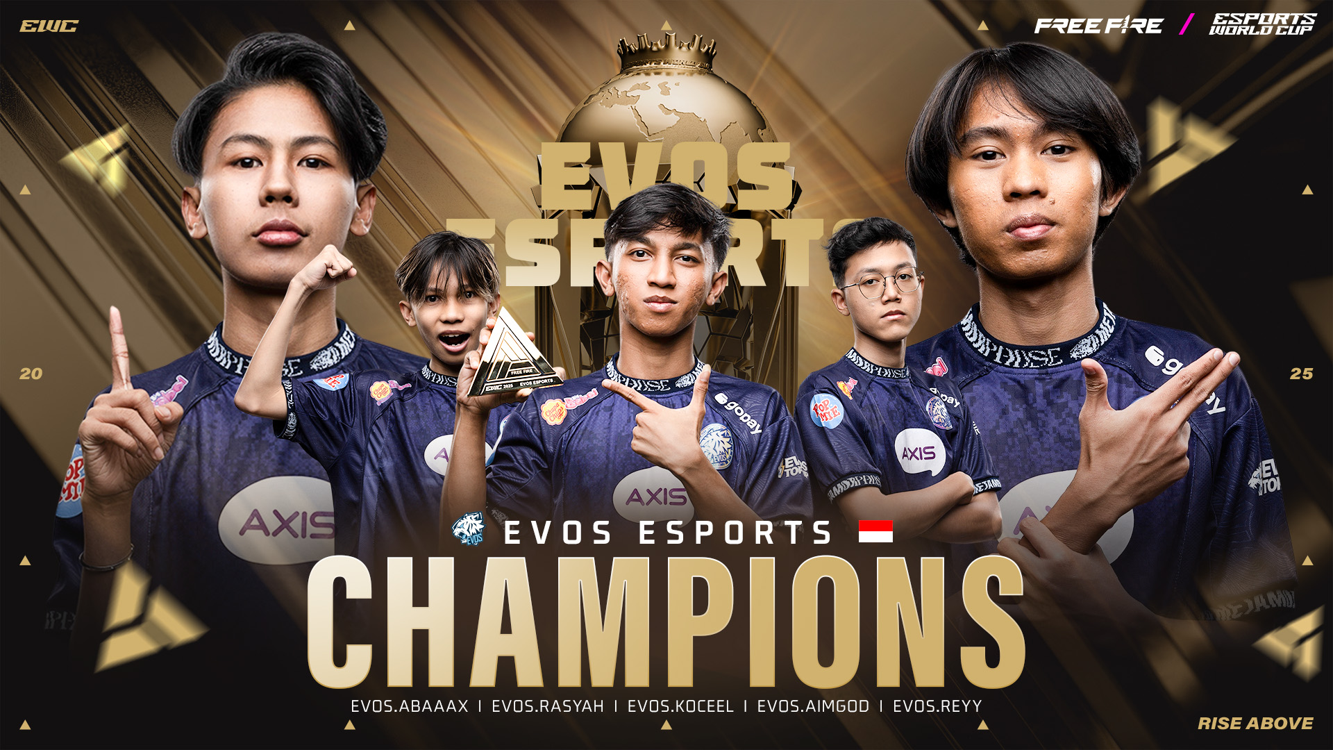 Trio Tim Indonesia Dominasi EWC 2025, EVOS Divine Angkat Trofi

