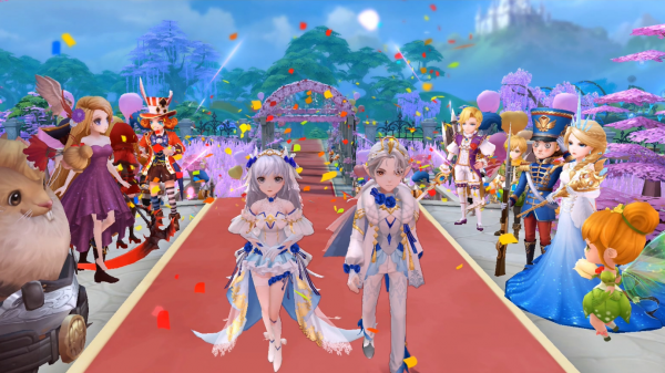 Cuplikan fitur pernikahan di game Never After