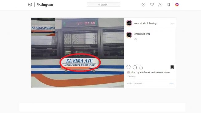 Penampakan Kereta Api Bima Ayu Tujuan Desa Penari Ini Jadi Viral Penampakan Kereta Api Bima Ayu Tujuan Desa Penari Ini Jadi Viral
