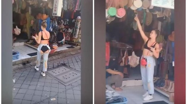 Bule Cantik Jadi Viral usai Pakai Celana Jeans yang Robeknya di Bokong Bule Cantik Jadi Viral usai Pakai Celana Jeans yang Robeknya di Bokong