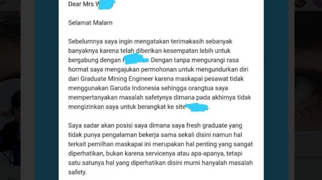 Perjalanan Dinas Tak Pakai Maskapai Garuda Indonesia, Pemuda Ini Resign