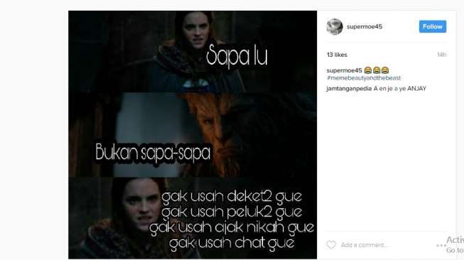 Meme Kocak Beauty & The Beast