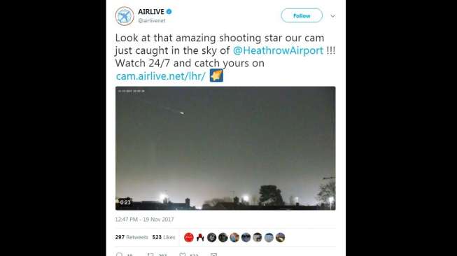 Tertangkap Kamera, BendaMisterius BerkedipMelintasi Langit Tertangkap Kamera, BendaMisterius BerkedipMelintasi Langit