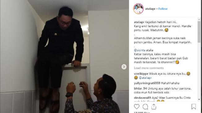 Kocak... Ridwan Kamil Terkunci di Toilet, Akhirnya Panjat Pintu