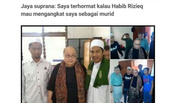 Alasan Jaya Suprana Ingin Berguru kepada Rizieq Syihab