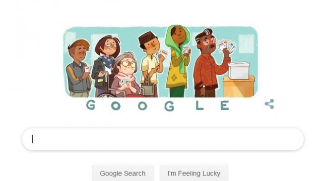 Google Doodle Ingatkan Pengguna untuk Mencoblos di Pemilu 2019