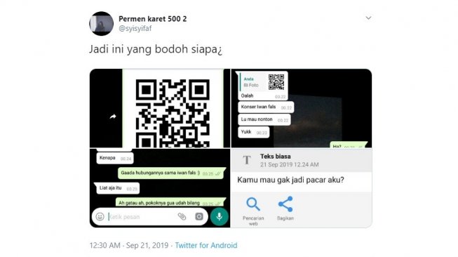 Berniat Nembak Gebetan Pakai Kode QR, Akhirnya Malah Bikin Nyesek Berniat Nembak Gebetan Pakai Kode QR, Akhirnya Malah Bikin Nyesek
