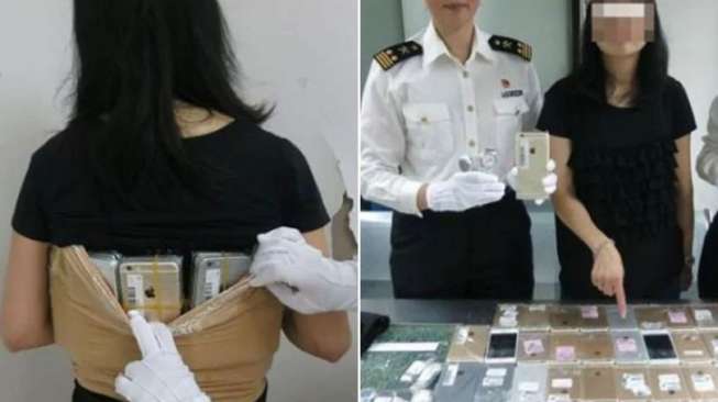 Perempuan Ini Selundupkan 102 iPhone di Tubuhnya Perempuan Ini Selundupkan 102 iPhone di Tubuhnya
