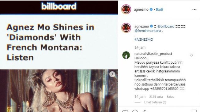 Diwawancara Billboard, Agnez Mo Curi Perhatian dengan Bra Louis Vuitton