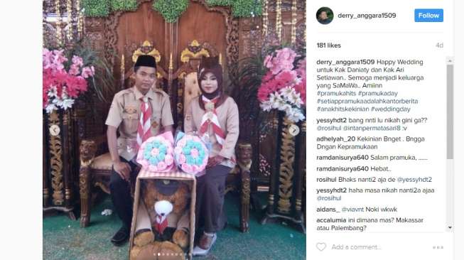 Pasangan Ini Menikah Pakai Seragam Pramuka Pasangan Ini Menikah Pakai Seragam Pramuka