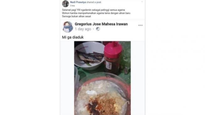 Ajaran Mie Tidak Diaduk Dianggap Warganet Aliran Sesat Ajaran Mie Tidak Diaduk Dianggap Warganet Aliran Sesat