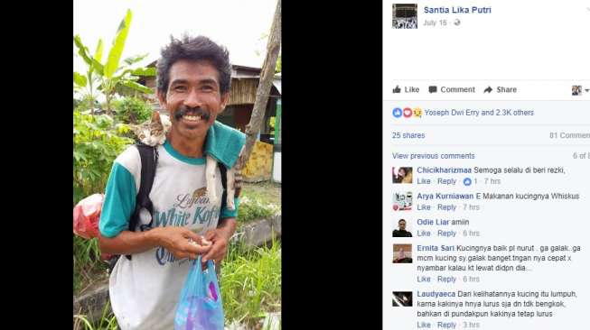 Viral! Persahabatan Gelandangan dengan Kucing Lumpuh Viral! Persahabatan Gelandangan dengan Kucing Lumpuh