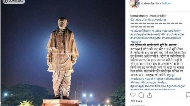 Enggak Mau Kalah, India Bangun Patung untuk Saingi Liberty Enggak Mau Kalah, India Bangun Patung untuk Saingi Liberty