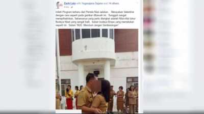 Foto PNS Berciuman saat Hari Valentine Bikin Heboh Dunia Maya