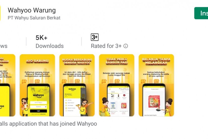 Wahyoo, Aplikasi untuk Pemilik Warung Makan