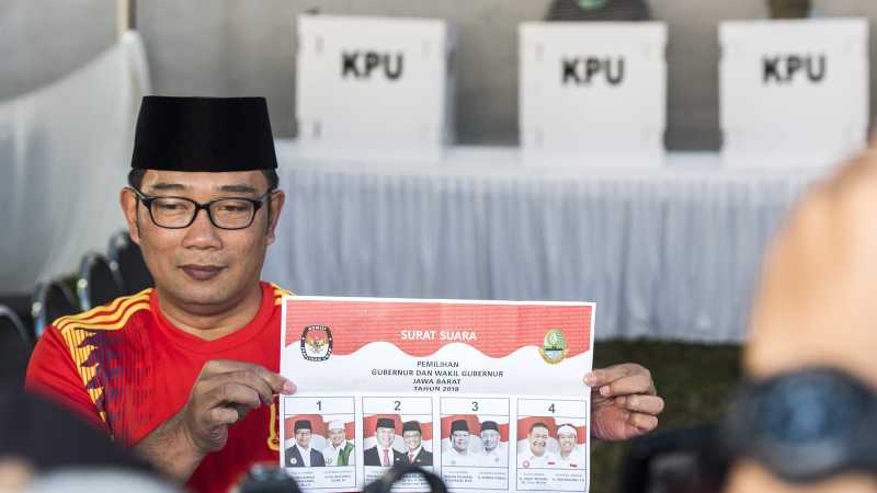 Real Count KPU Jabar 90%: Rindu 33,22%, Asyik 28,32%