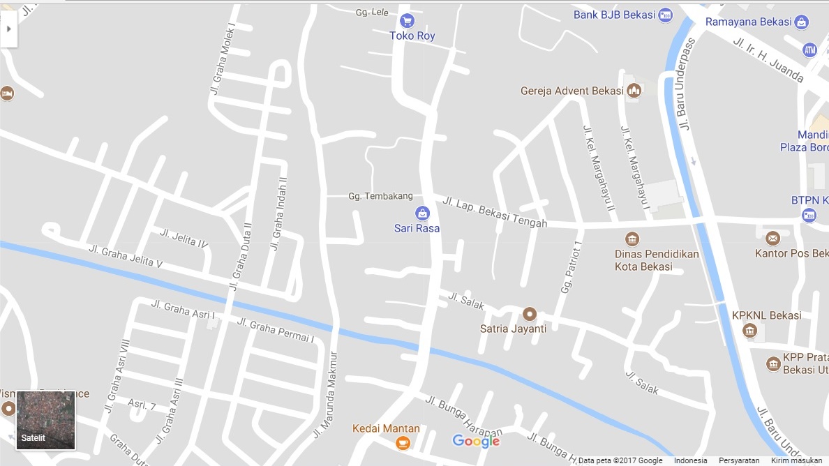Jalan Dewi Persik dan Dewi Sartika Hilang dari Google Maps