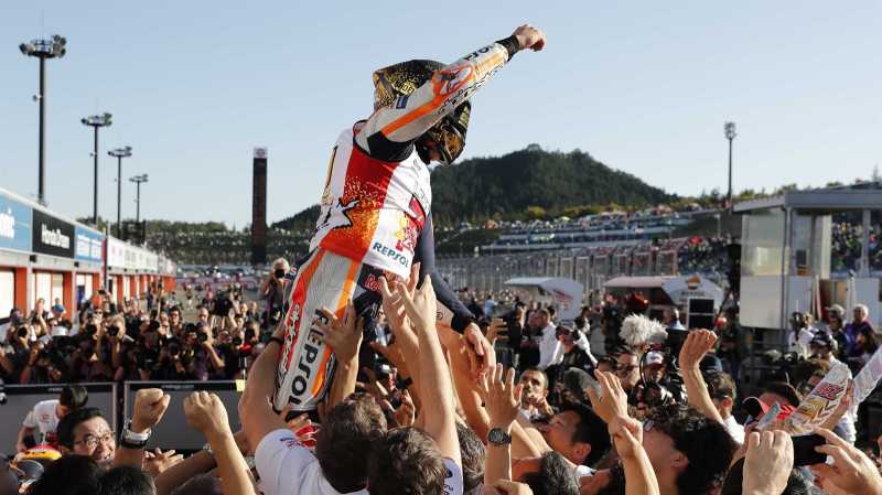 Marc Marquez Cedera Saat Rayakan Gelar Juara Marc Marquez Cedera Saat Rayakan Gelar Juara