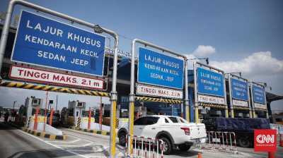 Gerbang Tol Cikarang Utama Lengang di H-1 Lebaran