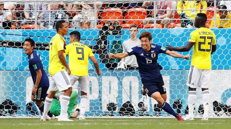 Dua Gol Bola Mati Bantu Jepang Tekuk 10 Pemain Kolombia Dua Gol Bola Mati Bantu Jepang Tekuk 10 Pemain Kolombia