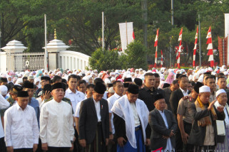 Presiden shalat Idul Adha di Cibinong Presiden shalat Idul Adha di Cibinong